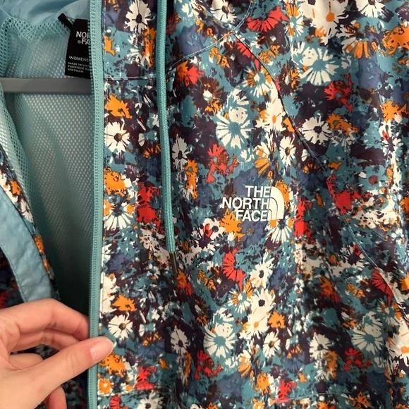 RESERVED for return - North Face Women’s Floral Hooded Rain Jacket XL - Picture 2 of 8